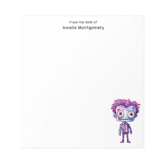 Grappig Frankenstein Monster Halloween Fun Notitieblok (Voorkant)