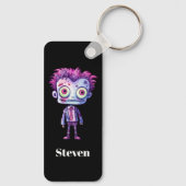 Grappig Frankenstein Monster Halloween Fun Sleutelhanger (Achterkant)