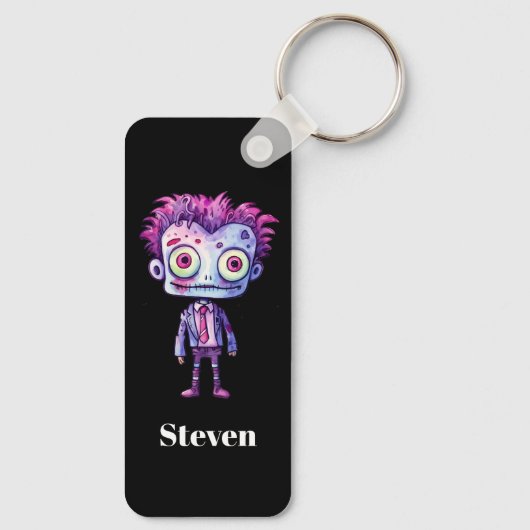 Grappig Frankenstein Monster Halloween Fun Sleutelhanger (Achterkant)