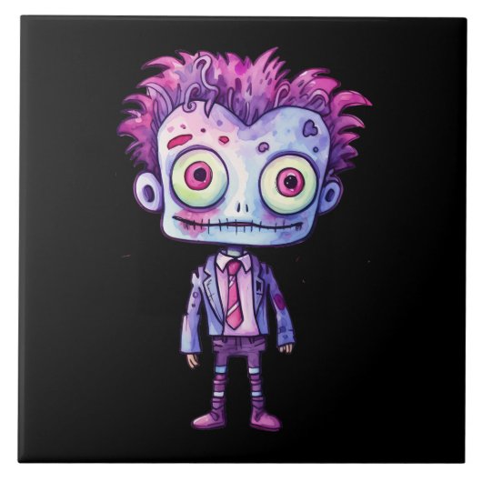 Grappig Frankenstein Monster Halloween Fun Tegeltje (Voorkant)