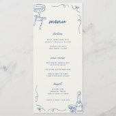 Grappig Frans leuk verlovingsfeest of bruiloft Menu (Voorkant)