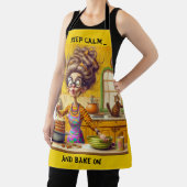 Grappig Frazzled dame bakker cartoon Schort (Insitu)