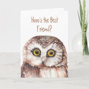 Grappig Friend? Appreciation Wise Owl Humor Kaart
