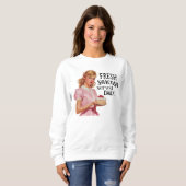 Grappig Fris Sarcasme Woordkunst Retro Dame Trui (Voorkant volledig)