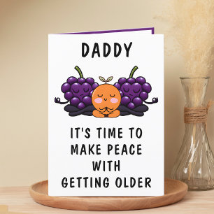 Grappig fruit krijgen oude vader gelukkig verjaard bedankkaart