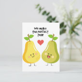 Grappig fruit pun maken we de perfecte peren briefkaart (Staand voorkant)