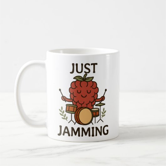 Grappig Fruit - Raspberry gewoon jammen Koffiemok (Links)