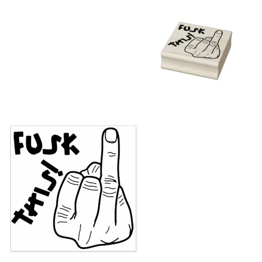 Grappig frustrerende expressie (nepf-bom) v1 	rubberstempel (Gestempeld)