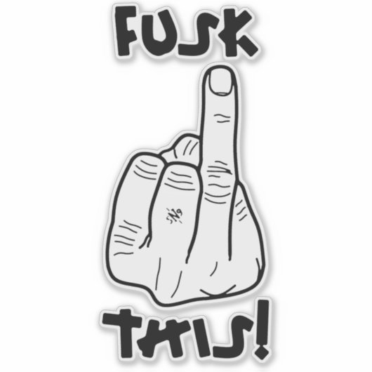 Grappig frustrerende expressie (nepf-bom) v1 sticker (Voorkant)