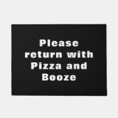 Grappig - Ga terug met Pizza en Booze Deurmat (Voorkant)