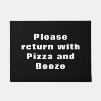 Grappig - Ga terug met Pizza en Booze Deurmat