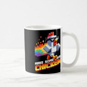Grappig Game Humor Meme Maak Wat Kip Pixel Art Koffiemok