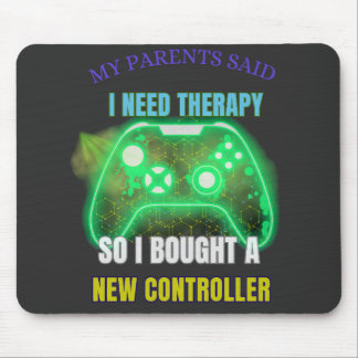 Grappig gamer citaat controller grafische muismat