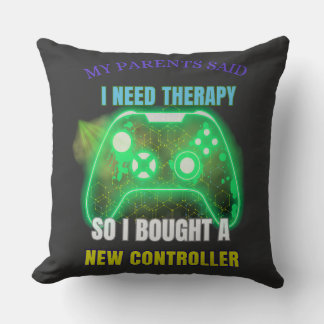 Grappig gamer citaat controller grafische werp kus kussen