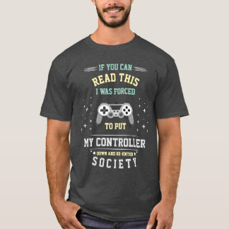 Grappig Gamer Controller Neer Shirt