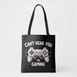 Grappig gamer dat ik je niet kan horen. draagtas