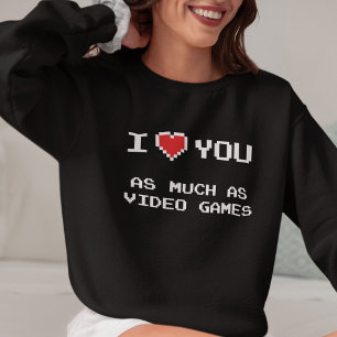 Grappig Gamer Koppel   Retro 8-bit Pixel Hart Trui