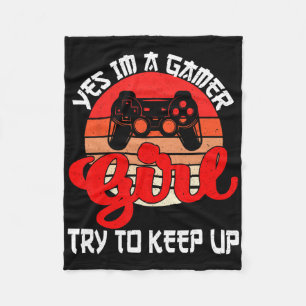Grappig Gamer Meisje Voor Vrouwen Meisjes Kinder G Fleece Deken