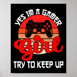 Grappig Gamer Meisje Voor Vrouwen Meisjes Kinder G Poster