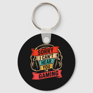 Grappig gamer shirt voor tieners jongens mannen vi sleutelhanger