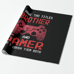 Grappig gamer  videogames voor jongens Brother Cadeaupapier