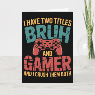 Grappig gamer  videogames voor jongens Brother S Kaart