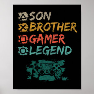 Grappig gamer  videogames voor jongens Brother S Poster