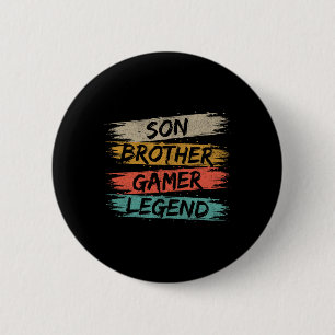 Grappig gamer videogames voor jongens Brother S Ronde Button 5,7 Cm