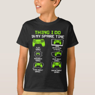 Grappig gamer wat ik doe in mijn vrije tijd bij ga t-shirt