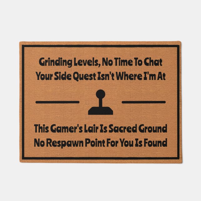 Grappig Gaming Introvert Humor Minimalistisch Rust Deurmat (Voorkant)