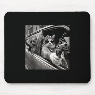 Grappig Gangster Cat Meme Cat Dad Vrouwen Grap Muismat