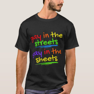 Grappig Gay Pride Gift Gay in de straat T-shirt