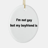 Grappig Gay Slogan! Keramisch Ornament (Rechts)