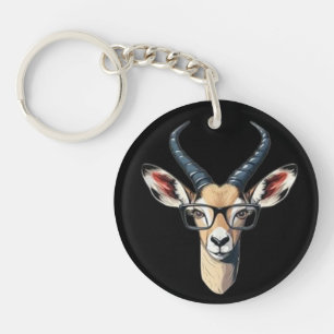 Grappig gazellegezicht voor safarikijker en brille sleutelhanger