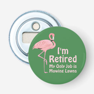 Grappig Gazon Flamingo Pensioen Party Gift Button Flesopener