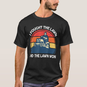 Grappig gazon maaien Shirt Ik vocht tegen het gazo