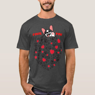 grappig gebaar van een puppy, ik hou van honden, h t-shirt