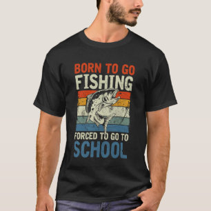 Grappig Geboren om te gaan vissen Baars Vis Visser T-shirt