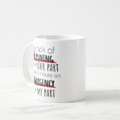 Grappig gebrek aan planning koffiemok (Voorkant links)