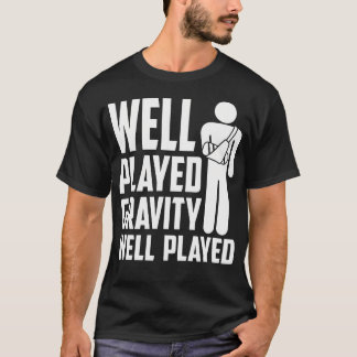 Grappig gebroken arm ontwerp voor mannen vrouwen K T-shirt