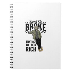 Grappig Gebroken Maar Rijk Vibes Vintage Hond Shir Notitieboek