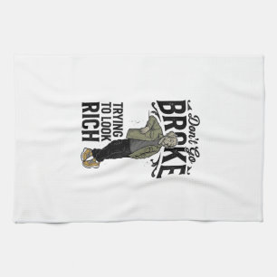 Grappig Gebroken Maar Rijke Vibes Vintage Hond Shi Theedoek