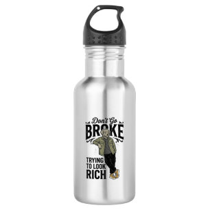 Grappig Gebroken Maar Rijke Vibes Vintage Hond Shi Waterfles