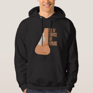 Grappig gebroken neus herstel neusoperatie hoodie