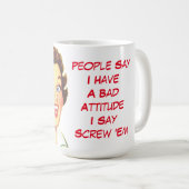 Grappig gebruik slechte houding koffiemok (Voorkant rechts)