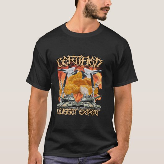 Grappig Gecertificeerd Kip Nugget Bootleg Hardcore T-shirt (Voorkant)