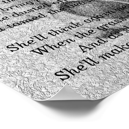 Grappig gedicht en nog levenslange tuinwerktuigen  poster (Hoek)