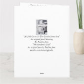 Grappig gedicht en stilleven tuin gereedschap kuns kaart (Achterkant)