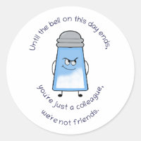 Grappig gedicht Zout Koppel Sticker "Niet Vrienden