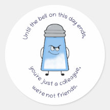 Grappig gedicht Zout Koppel Sticker "Niet Vrienden